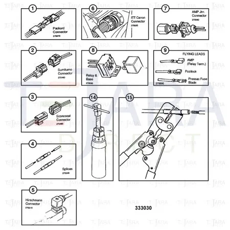 JCB Part No.# 7238/0001, Housing 8 way connector, SWF - JCB Spare Parts