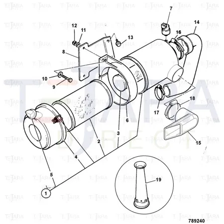 JCB Part No.# 834/10981, Hose induction - JCB Spare Parts