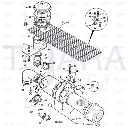 JCB Part No.# 834/00789, HOSE AIR INDUCTION - JCB Spare Parts