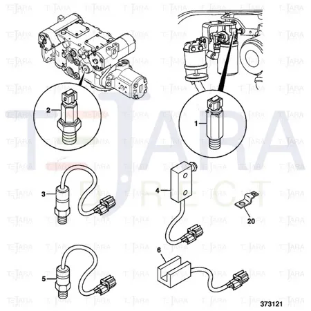 JCB Part No.# 701/80358, TEMPERATURE SWITCH - N/O - JCB Spare Parts