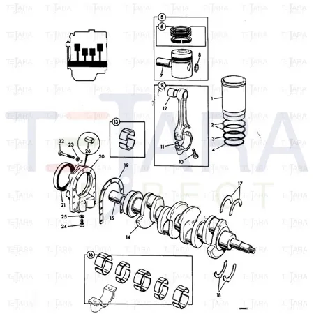 JCB Part No.# 02/300105, SEAL BOTTOM - JCB Spare Parts