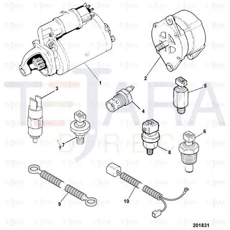 JCB Part No.# 718/49700, HARNESS.ALTERNATOR.POWER - JCB Spare Parts
