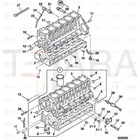 JCB Part No.# 02/801003, Jet piston cooling - JCB Spare Parts