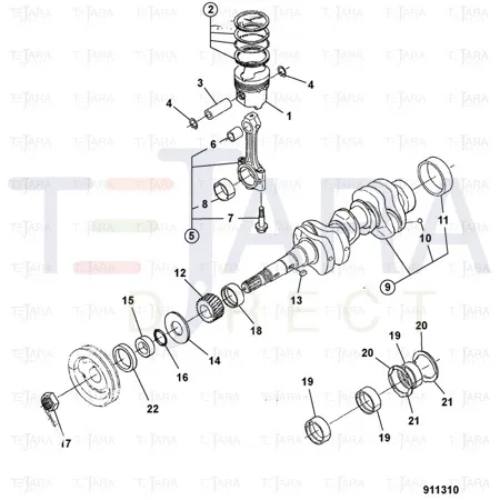 JCB Part No.# 02/601077, Ring Piston Assy S - JCB Spare Parts
