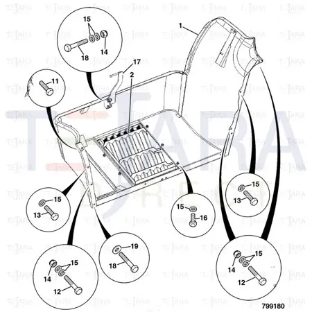 JCB Part No.# 335/09883, WA LOUVRE PLATE (CONS) - JCB Spare Parts