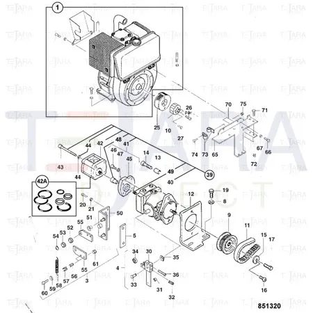JCB Part No.# 4103/12045, BELT-TOOTH - JCB Spare Parts