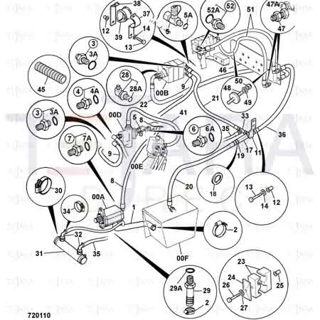 JCB Part No.# 614/21300, HOSE 5/8BSP 1750mm - JCB Spare Parts