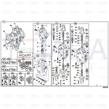 JCB Part No.# 25/987606, KIT-END COVER - JCB Spare Parts