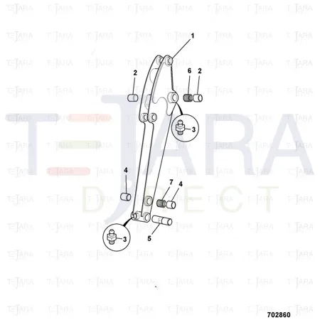 JCB Part No.# 232/03907, BUSH - JCB Spare Parts
