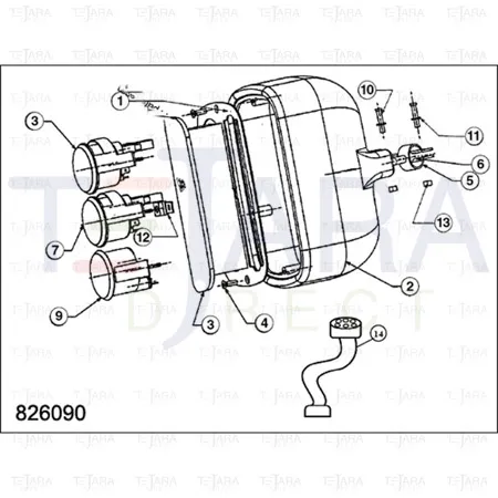 JCB Part No.# 229/01127, WARNING CLUSTER - JCB Spare Parts