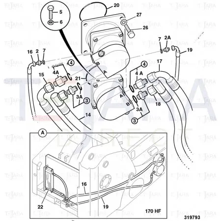 JCB Part No.# 2403/0251, O RING 165.1 ID X 1/8 CSA - JCB Spare Parts