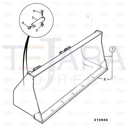 JCB Part No.# 123/04255, TOEPLATE 78 - JCB Spare Parts