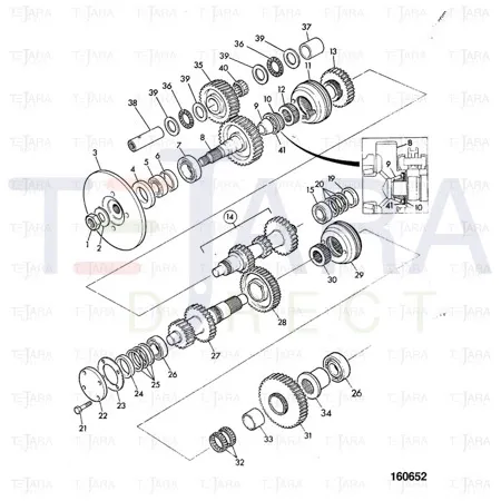 JCB Part No.# 826/01551, NUT-STAKE-M30X2 (46A/F) - JCB Spare Parts