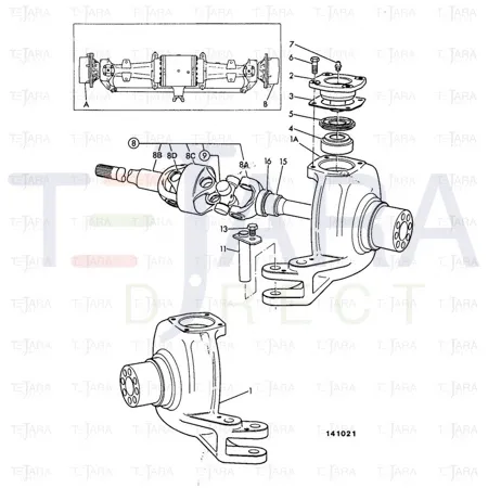 JCB Part No.# 914/89501, SHAFT - JCB Spare Parts