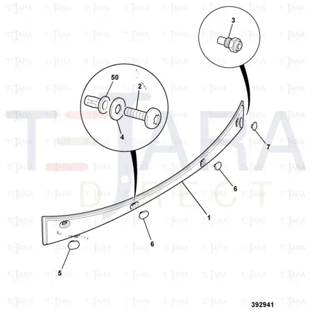 JCB Part No.# 346/00058, REAR VALANCE s/s - JCB Spare Parts