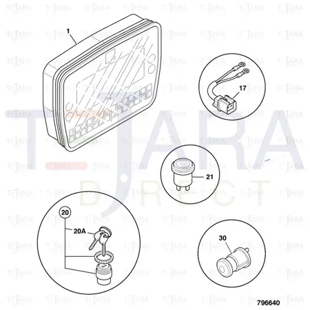 JCB Part No.# 728/80056, GA: VANSCO EMS HARDW & SO - JCB Spare Parts