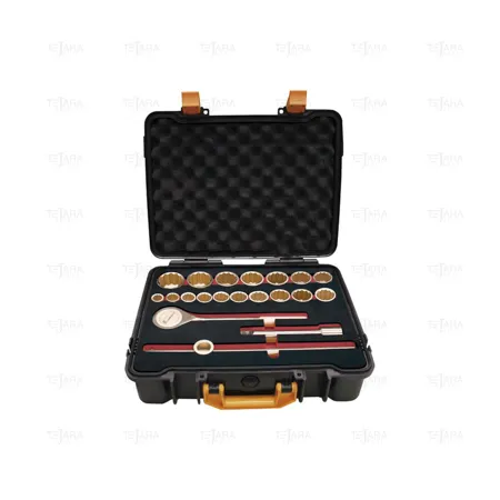 SET OF 20 SOCKET WRENCHES 3/4" (3/4" - 2" 12 EDGES) NON SPARKING Al-Bron - EGA Master