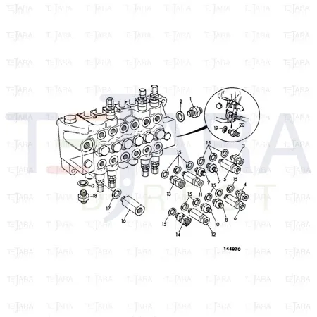 JCB Part No.# 816/20036, ADAPTOR - JCB Spare Parts