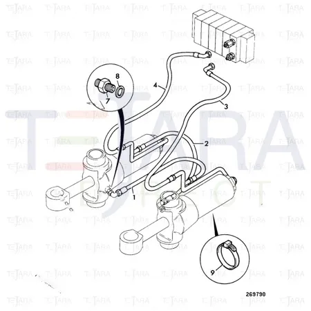 JCB Part No.# 612/72011, HOSE - JCB Spare Parts