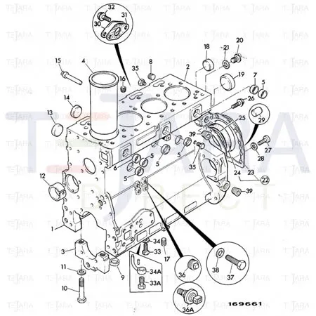 JCB Part No.# 02/200949, LINER-PRESS FIT - JCB Spare Parts