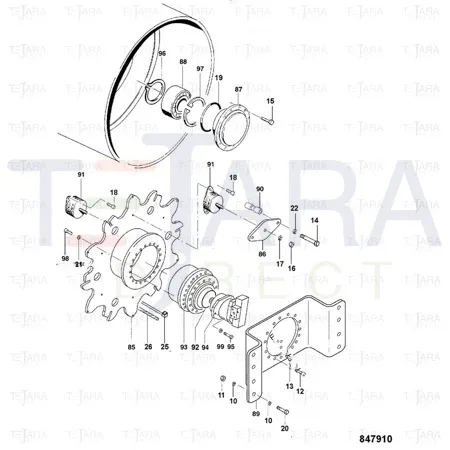 JCB Part No.# 7260/10070, LINE - JCB Spare Parts
