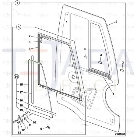 JCB Part No.# 331/52520, SEAL, WEATHERSTRIP 5 meters - JCB Spare Parts