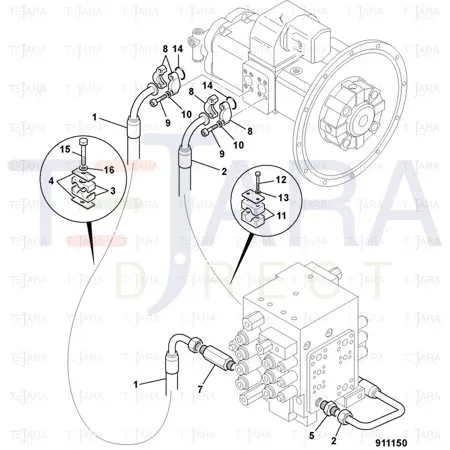 JCB Part No.# 616/80309, HOSE - JCB Spare Parts
