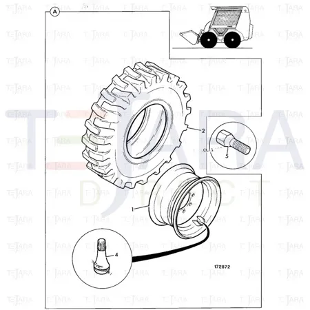JCB Part No.# 41/932300, WHEEL RIM 16.5 - JCB Spare Parts