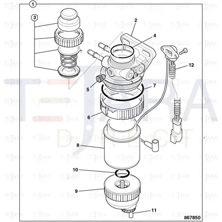 JCB Part No.# 32/925709, KIT SENSOR WATER - JCB Spare Parts