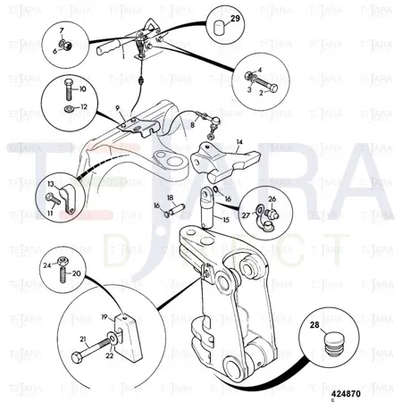 JCB Part No.# 331/15632, (W) (P) BOOMLOCK CABLE S/S - JCB Spare Parts