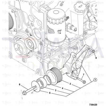 JCB Part No.# 1319/0311Z, SET SCREW.M8x45 LG. - JCB Spare Parts