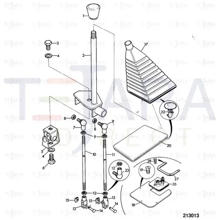 JCB Part No.# 331/11266, GA CONTROL ROD 328mm - JCB Spare Parts
