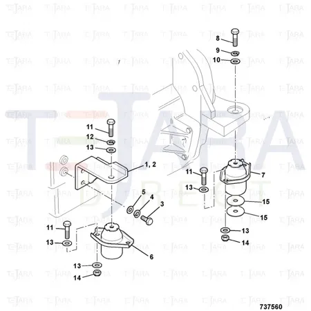 JCB Part No.# 331/18398, MOUNTING ENGINE, FRONT - JCB Spare Parts