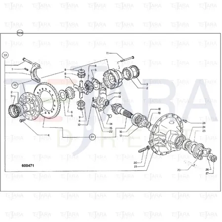 JCB Part No.# 10/906562, FLANGE ASSEMBLY - JCB Spare Parts