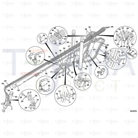 JCB Part No.# 332/C4905, HOSE 1/2BSP 3000mm - JCB Spare Parts