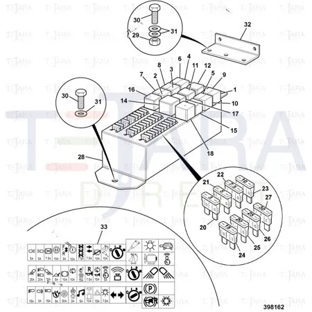 JCB Part No.# 331/27531, Bracket relay - JCB Spare Parts