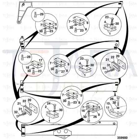 JCB Part No.# 331/19091, PAD WEAR ASSY - JCB Spare Parts