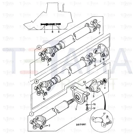 JCB Part No.# 914/60115, YOKE END - JCB Spare Parts