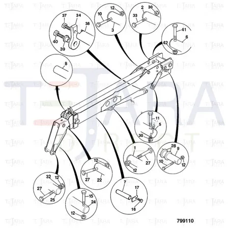 JCB Part No.# 811/90293, PIVOT PIN - JCB Spare Parts