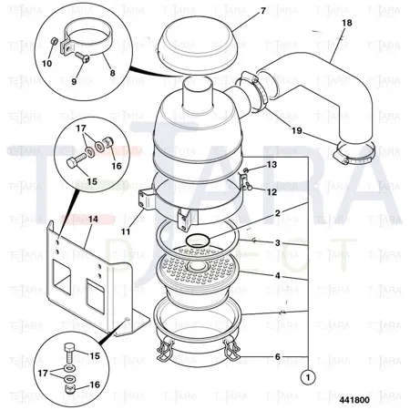 JCB Part No.# 2201/0019, CLIP - WORMDRIVE 150/170mm - JCB Spare Parts