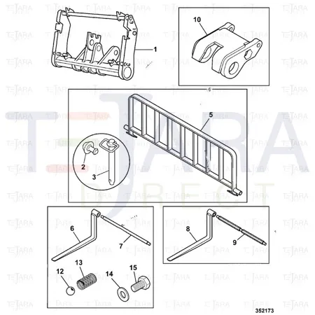 JCB Part No.# 913/10121, PIN HITCH ASSY - JCB Spare Parts