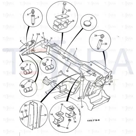 JCB Part No.# 1209/0019, BUSH (P60-90) - JCB Spare Parts