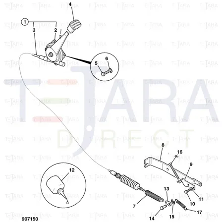 JCB Part No.# 331/65257, THROTTLE MOUNT BRACKET - JCB Spare Parts