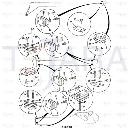 JCB Part No.# 162/03187, WEAR PAD SHIM   3.0MM - JCB Spare Parts