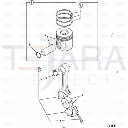 JCB Part No.# 320/03017, BUSH.SMALL END - JCB Spare Parts