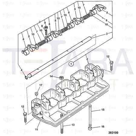 JCB Part No.# 02/634037, LEVER ROCKER RIGHT - JCB Spare Parts