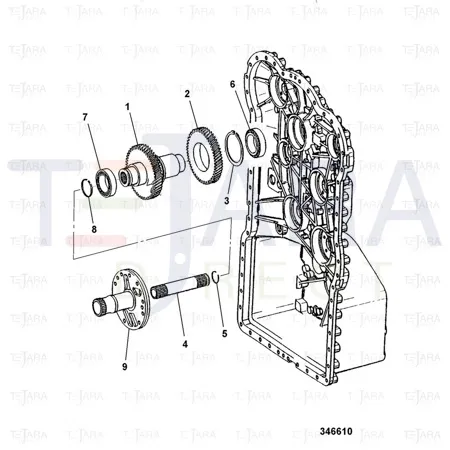 JCB Part No.# 332/D6920, Shaft stator - JCB Spare Parts