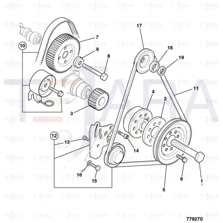JCB Part No.# 02/941074, Belt - JCB Spare Parts