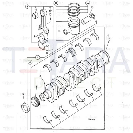 JCB Part No.# 02/910533, Bearing big-end - JCB Spare Parts