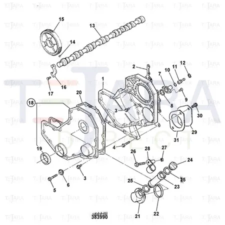 JCB Part No.# 02/911069, SCREW - FLANGE HEAD M8x16mm - JCB Spare Parts
